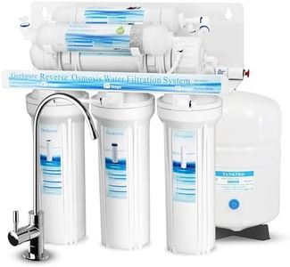 Geekpure 6-Stage Reverse Osmosis Drinking Water Filter System with Alkaline pH+ Remineralization Filter-75 GPD