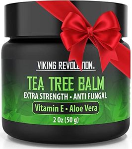 Viking Revolution Tea Tree Oil Cream - Super Balm Athletes Foot Cream - for Eczema, Jock Itch, Ringworm, Nail Treatment - Soothing Skin Moisturizer for Itchy, Scaly, Cracked Skin, 2 Ounce (Pack of 1)