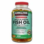 Kirkland Signature Wild Alaskan Fish Oil Softgels, 230 Count