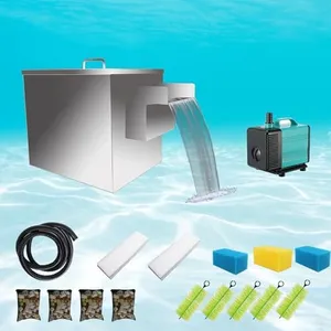 Carefree Fish Pond Koi Filter Box All Stainless Steel 1000~3000 Gal Large Garden Water Waterfall Filtration Outdoor Horse Equipment System with Water Pump and Accesories