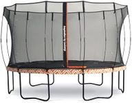 LeJump Lightning 12FT Springless Trampoline, Outdoor Non-Spring ASTM Approved Recreational Trampolines with Enclosure Net and Ladder,Backyard Trampoline for Adults Kids Heavy Weight Limit (Orange)