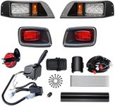 Orle Oko Golf Cart Deluxe Light Kit for EZGO TXT,12V Street Legal Golf Cart Upgrade Headlights Taillights Kit for EZGO TXT Led Light 1996-2013 with Turn Signals Hazard Light Switch Horn Brake Pad