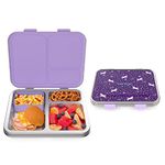 Bentgo® Kids Stainless Steel Prints Leak-Resistant Lunch Box - New Improved 2022 Bento-Style with Updated Latches, 3 Compartments & Bonus Container - Eco-Friendly, Dishwasher Safe, BPA-Free (Unicorn)