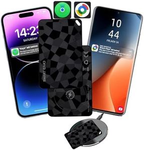 [2026 New] 2 Pack Dual Platform(Both iOS&Android) Rechargeable Wallet Tracker Card, Smart Wallet Finder, Compatible with Apple Find My & Google's Find Hub, Item Locator, Wireless Charging,Key Finder
