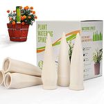 White Terracotta Self Watering Stakes for Plants Automatic Drippers System with a Recyle Wine Bottle (6Pack)