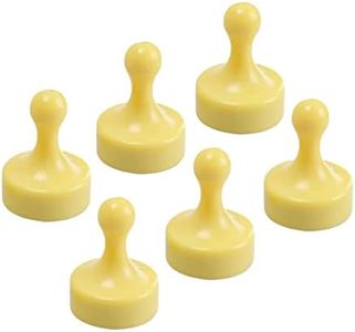 HAPPINNO 6PCS Strong Pushpin Magnets,Refrigerator Neodymium Magnets,Colorful Magnetic Push Pins for Whiteboard,Office,Kitchen,Fridge,School,Lockers,Maps