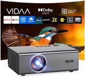 4K Projector with WiFi and Bluetooth, VIDAA Smart Projector Built-in 1200+ APPs&Official AirPlay Kogata 2000 ANSI Auto Focus 6D Keystone Indoor/Outdoor Projector Dolby Home Theater Portable