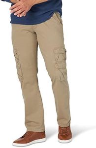 Wrangler Men's Authentics Men's Premium Relaxed Straight Twill Cargo Pant, British Khaki, 30x30