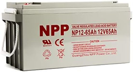 NPP NP12-65Ah (T14, 1Pcs) 12V 65Ah M6 Replacement Battery Rechargeable Lead Acid Battery for Wheelchair, Storage Power, Solar System and Wind System