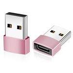 Usb 3.1 Type C Female To Usb 3.0 Male Adapter Converter | Type-C Female To Usb 3.0 Male Adapter | Usb C 3.1 Type C Female To Usb 3.0 Type A Male Port Converter For Android Mobiles. (Pink)