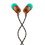 House of Marley Smile Jamaica In-Ear Headphones - Sustainably Crafted, Eco-Friendly, Noise Isolating Wired Earphones, 9.2mm Driver, Tangle-Free Cable, 1 Button Microphone Control - Rasta