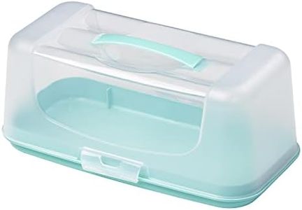 Tala, Rectangular Cake Carrier and Storage Container, Ideal for Cakes, Loafs and Cupcakes, Airtight with Strong and Stable Base and Secure Locking Clips, Mint