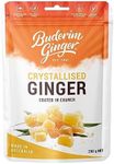 Buderim Ginger – Crystallised Ginger – Made with Fresh Ginger, 200g Pouch, Perfect for Snacking, Sharing, Entertaining, Baking and More!