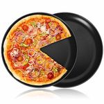 HaWare 12 Inch Pizza Pan Set of 2, Non-Stick Round Baking Pan for Oven, Stainless Steel Pizza Tray Cooking Pan, Heavy Duty Bakeware, Food Serving Plate for Home Kitchen, Healthy & Solid, Easy to Clean