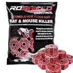 Roshield- Rat/Mouse Poisoning,Poison Blocks 300g, Super Strength, Single-Feed Fast Acting Rat & Mouse Killer, Rat Poison Block Bait - Indoor,Outdoor For Rodent Bait Station Refill Packs…