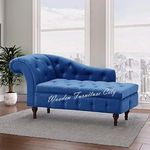 Wooden Furniture City Storage Couch Luxury, Dark Gray Polyester, Rubber, Foam for Your Living Room, Bedroom, Hallways (Blue)