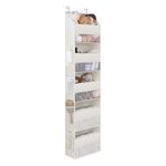 GRANNY SAYS 5 Tier Back Door Organizer, Pack of 1 Over The Door Organizer with 5 Pockets, Swing-Proof Behind Door Organizers and Storage for Baby Nursery Bedroom, Behind The Door Organizer, Beige