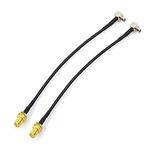 NewTH Antenna 4G SMA Female to TS9 Male Right Angle Cable Antenna Extension Antenna Adapter Router Extensionr Cables RG174 for 4G Wifi Router Mobile 2G 3G 4G LTE Antenna UMTS,12CM, 2PCS