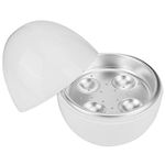 Microwave Egg Boiler, 4 Capacity White Microwave Hardboiled Egg Maker Hardness Soft Egg Cooker Under 9 minutes