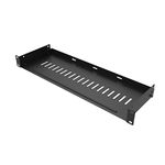 JINGCHENGMEI 1U Disassembled Vented Rack Shelf Universal Rack Tray No Lip for 19 Inches Network Cabinet or Server Rack (6 Inches Deep)