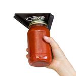 Jar Opener - Effortless Opener for Any Size Bottle or Jar –Mounts Under Cabinet with Industrial Adhesive - Zero Slip Blade Protector - Must Have for Seniors & Arthritis – Made In USA