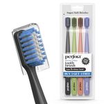 Perfora Dream White Toothbrush For Kids & Adults | With Activated Charcoal & Smart Indicator Bristle | Super Soft Bristles For Sensitive Teeth | Tooth Brush Combo Pack Of 4 (Buy 3 Get 1)