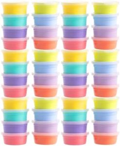 THE TWIDDLERS 48 Colourful Bouncing Slime Putty Tubs, Perfect Slime Party Bag Fillers for Kids, Bouncy Party Bag Putty Pots Fidget Toys Multipack for Boys & Girls