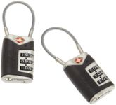 4014648 Lewis N Clark Travel Sentry Cable Lock 2 Pack black