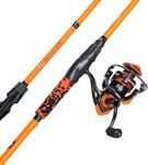 Sougayilang Spinning Reel – Fishing Rod Combos, IM7 Graphite 2Pcs Blanks, Stainless Steel Guides- Orange- 6'10"