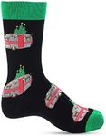 LUTHER PIKE SEATTLE Funny Holiday Socks for Men - Cool Novelty Design Gifts for Dad, Son, Husband - Fun (RV Camping)