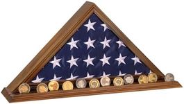 Zmiky Solid Wood Burial Flag Displa