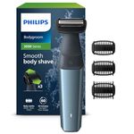 Philips Bodygroom Series 3000, Showerproof Groin and Body Trimmer, Close and Comfortable Shave, Complete Body Grooming, 60 Min. Runtime, Model BG3027/03