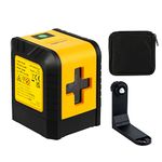 Amazon Basics Horizontal/Vertical and Cross-Line Class II 18-metre Laser Level, Yellow/Black