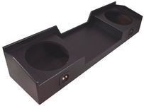 American Sound Connection Compatible with Nissan Titan King or Crew Cab Truck 2004-2015 Dual 12" Subwoofer Sub Box Speaker Enclosure - Armor Coated