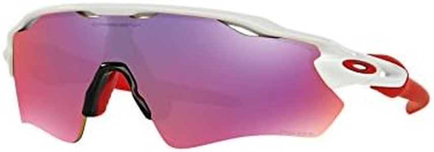 OAKLEY Men'S Mod. 9208 Sun Radar Ev Path 920805 0 Rectangular Polarized Sunglasses 38,White(POLISHED WHITE / PRIZM ROAD),38
