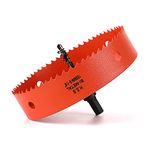 Dribotway 155mm 6-1/8'' Hole Saw, Bi-Metal Hole Saw Drill Bit High Speed Steel, Cutting Circular Holes, for Wood and Metal, Can Easily Drill Wood, Plastic, Plywood, Thin Metal