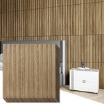 Art3d Slat Wall Panel, 3D Fluted Textured Panel 12-Tile 19.7 x 19.7in. - Walnut