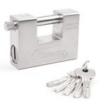 Nineaccy 5 Keys Super Heavy Duty Padlock Lock for Garage Warehouse Shipping Container