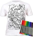 Splat Planet Color-in Sea Life T-Shirt with 10 Non-Toxic Washable Magic Pens - Color-in and Wash Out T-Shirt (7-8 Years)