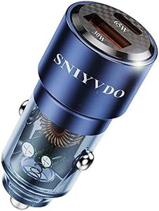 SNIYVDO USB C Car Charger, 95W Super Fast Type C Car Adapter, [PD65W&QC30W] Dual Port Car Phone Charger Compatible with iPad iPhone 15 Pro Max 14 13 12 11 X, Samsung Galaxy S23 22, Google Pixel LG etc