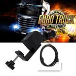 Obokidly Sim Racing Shifter PC USB Truck Hand Brake Upgrade For ETS2 Euro Truck Simulator 2 USB Handbrake Clamp Simracing Games Compatible With G27/G29/G920/G923/Thrustmaster T300RS/GT