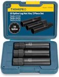 Thinkpro 10-Spline Lug Nut Key, Compatible with Bimecc 10-Spline Lug Nuts and Bolts, 10-Point Wheel Lock Socket for Easy Removal (3-Piece Pack)