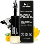 Flavored Cold Pressed Avocado Oil for Cooking, Organic Avocado Oil, Cooking Oil for Keto, Vegan, Kosher, No Sodium, GMO, MSG or Additives, Frying Oil, 350 mL, 11.8 Fl Oz, Assalt & Buttery Flavor