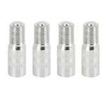 X AUTOHAUX 4pcs 25mm Chrome Tyre Valve Cap Extension Adaptor for Car Truck