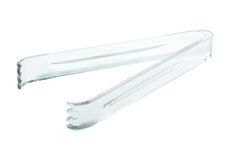 Party Essentials Hard Plastic Serving Tongs, 6.5-Inch, Clear, 4-Pack