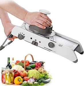 PASHANDOZ 18 in 1 Stainless Steel Mandolin Slicer for Vegetable and Onion Choppers Mandoline Food Slicer for Kitchen Stainless Steel Vegetable Chopper Vegetable Slicer Chopper and Julienne Maker