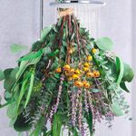 123 Pcs Mixed Real Dried Eucalyptus Stems - Lavender & Rose Flowers Bundles for Shower, Natural Preserved Eucalyptus Leaves Greenery Hanging Shower, Plant Fragrance, Wedding Decor