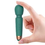 MANFLY Home Electric Massage Tool, Handheld Powerful Rechargeable Waterproof Mini Neck Massager (Green)