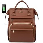 LOVEVOOK Leather Laptop Backpack fo