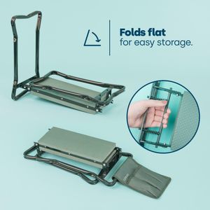 LIVIVO Folding Garden Kneeler Seat – Portable Outdoor Bench